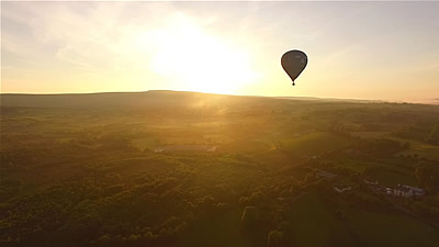 Drone Footage Of Hot Air Ballloons At Golden Hour - June 2016